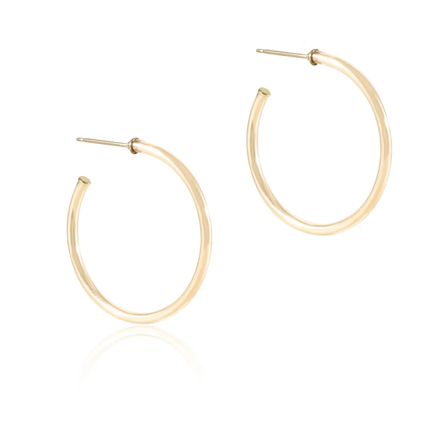 Enewton - Earrings - Round Gold 1.25" Post Hoop - 2mm - Smooth