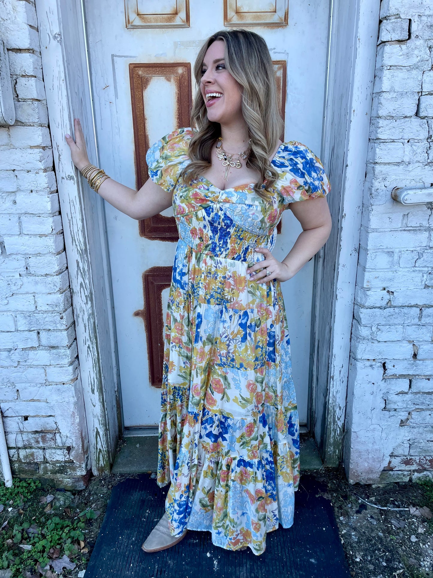 Enchanted Bloom Patchwork Maxi