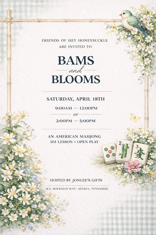 Bams & Blooms: Garden Party Mahjong 101 Lesson
