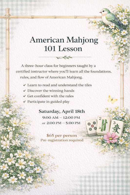 Bams & Blooms: Garden Party Mahjong 101 Lesson