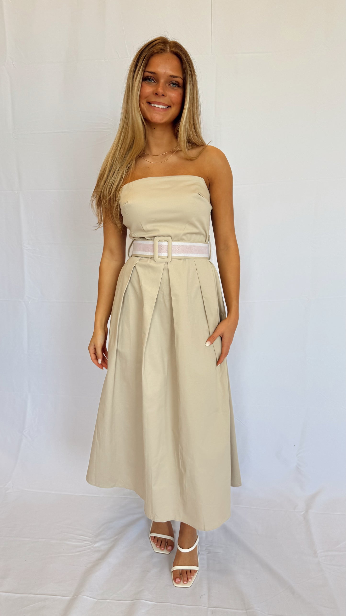 Suit Yourself Strapless Midi Dress