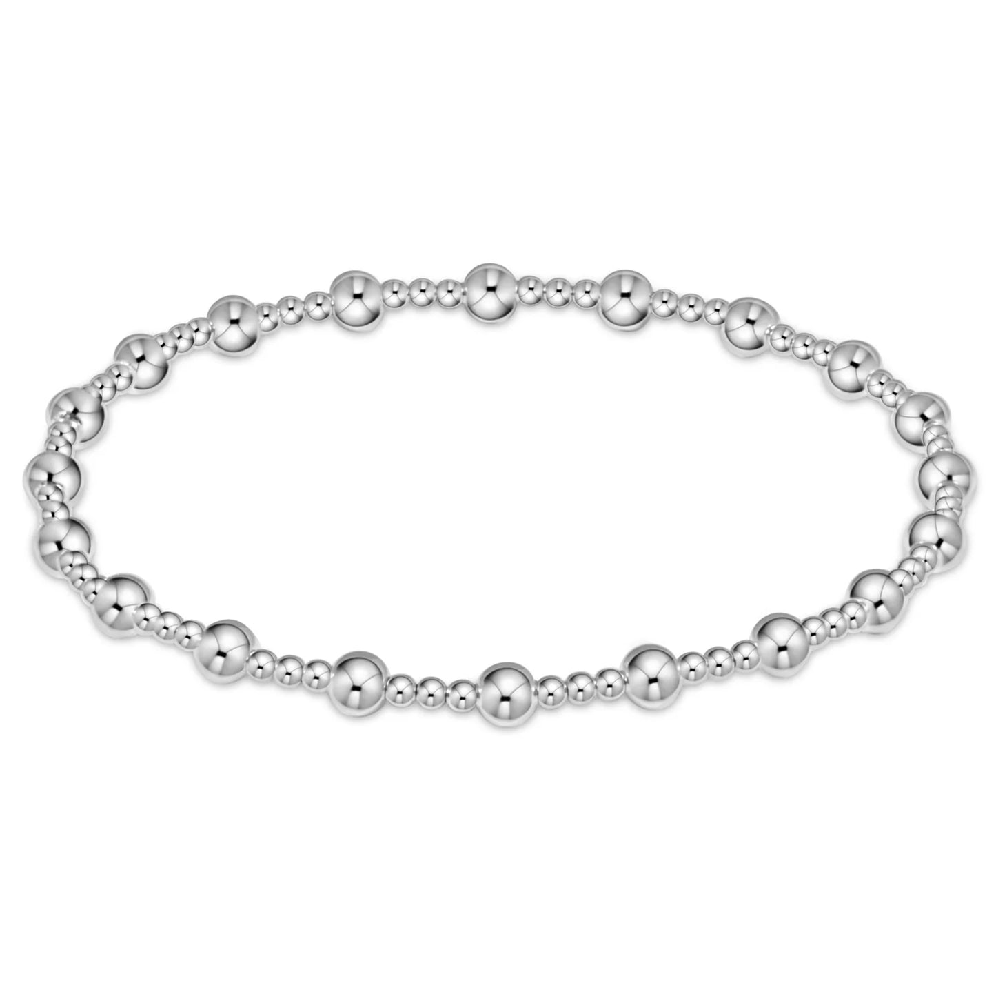 Classic Sterling Silver Sincerity Pattern Bracelet 4mm