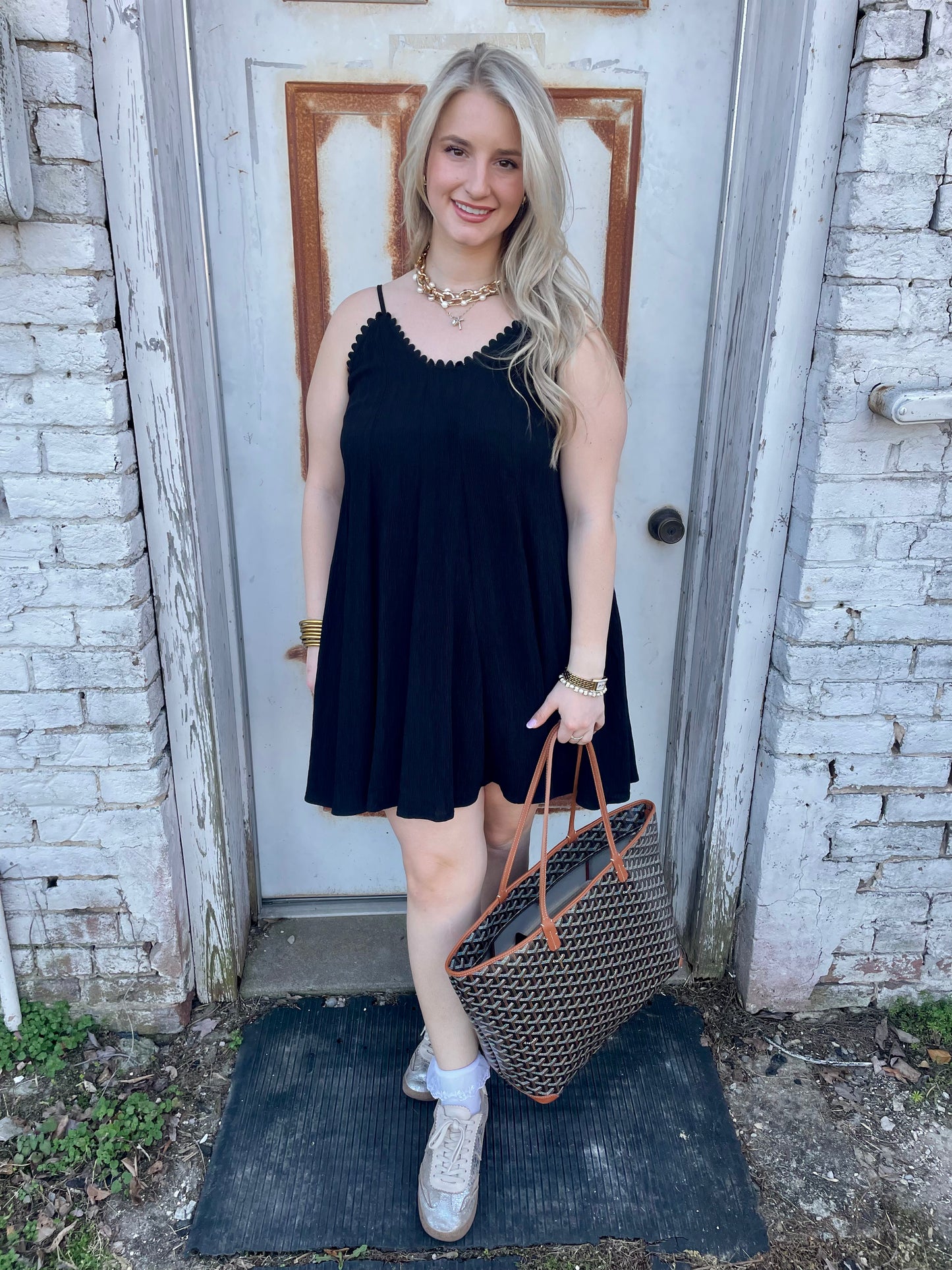 Boho Cascade Godet Dress