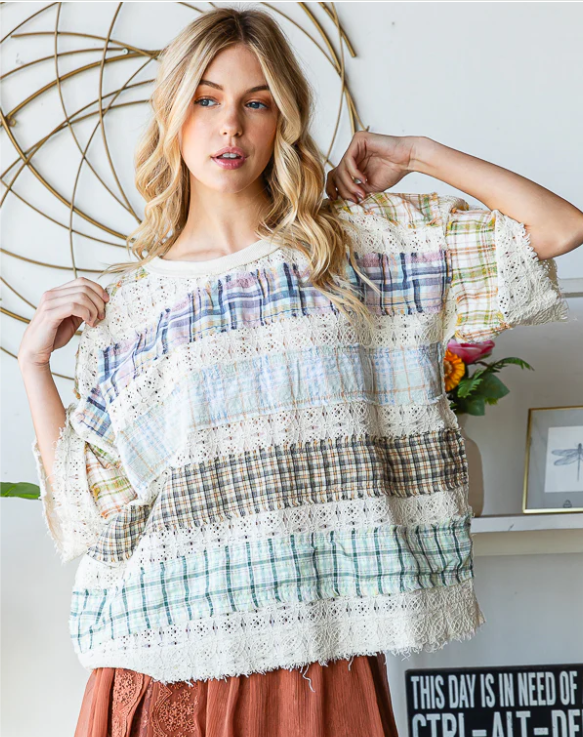 Rustic Romance Plaid Knit