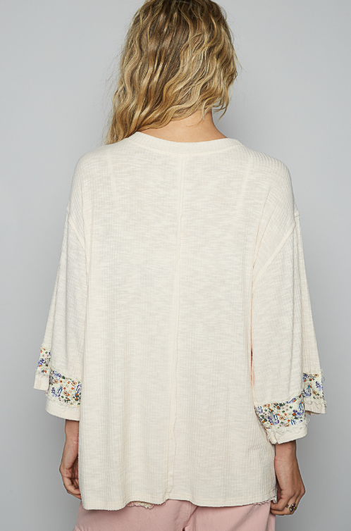Peace & Petals Oversized Tee