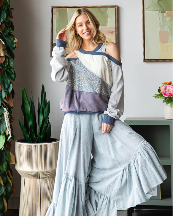 Free Flow Ruffle Hem Pants