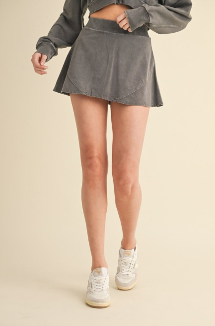 Mineral Wash Mini Skort