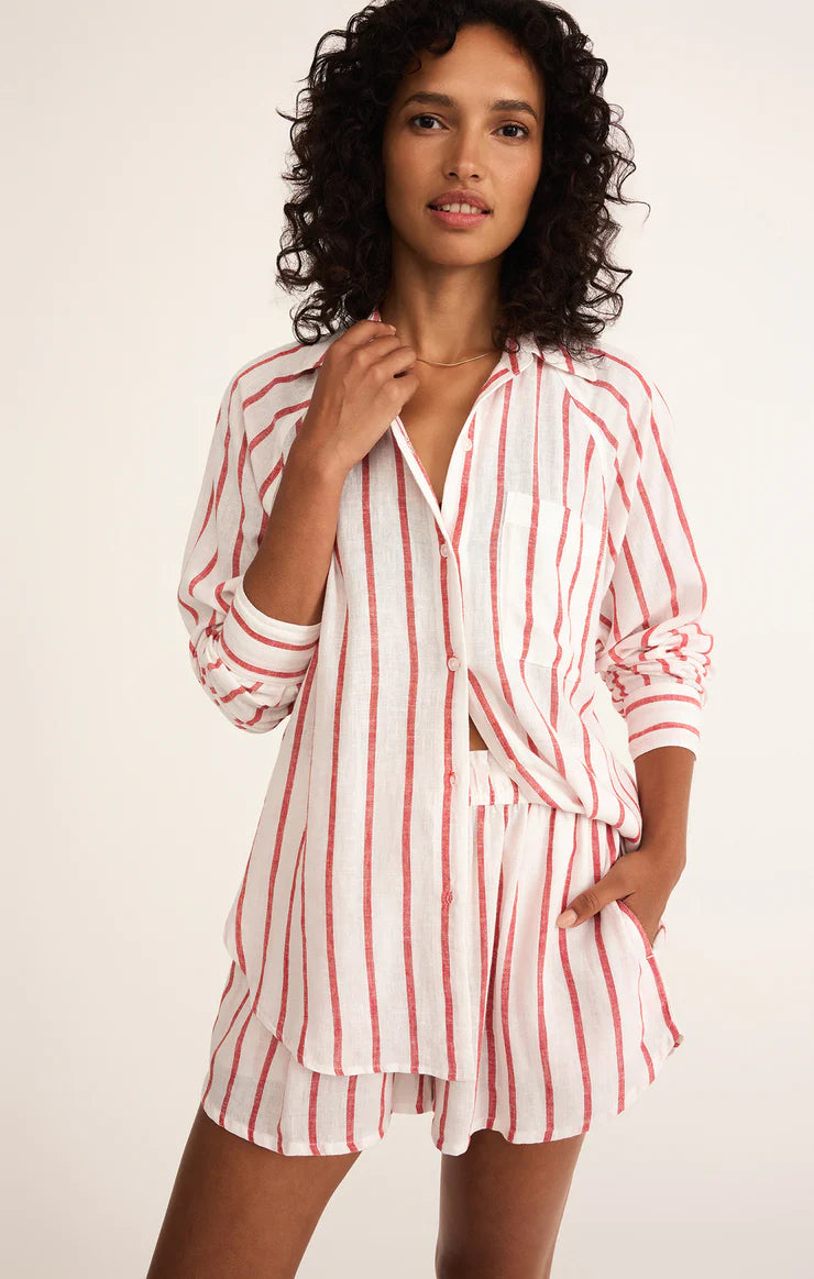 Perfect Linen Stripe Top