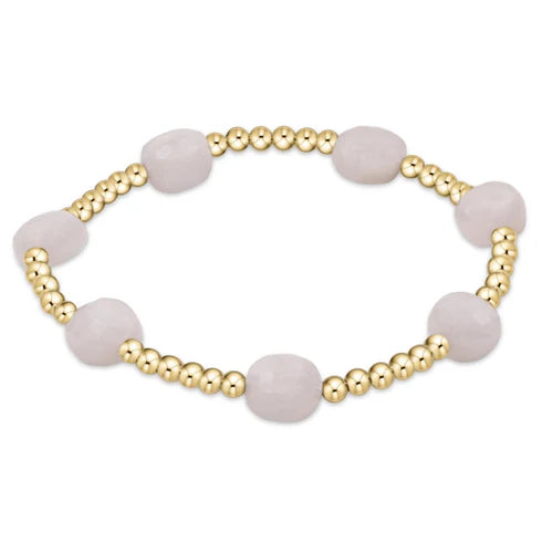 Admire gold 3mm Bead Bracelet - Moonstone
