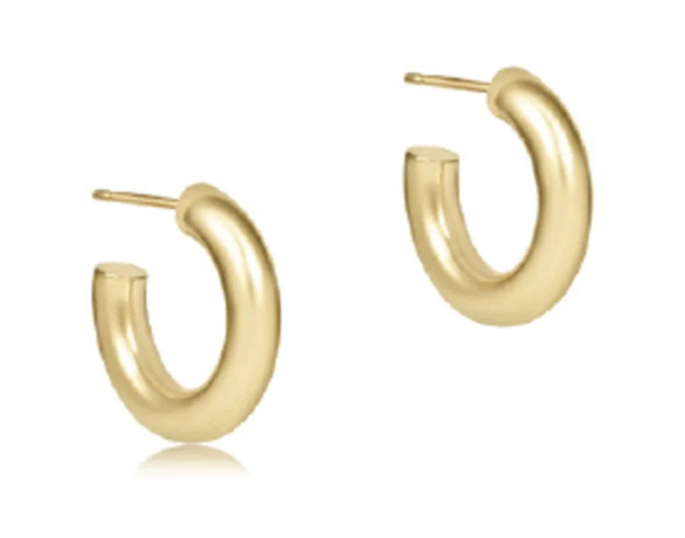 Enewton - Earrings - Round Gold .5" Post Hoop - 4mm - Smooth