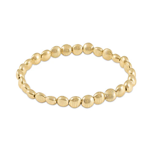 honesty 6mm bead bracelet - gold