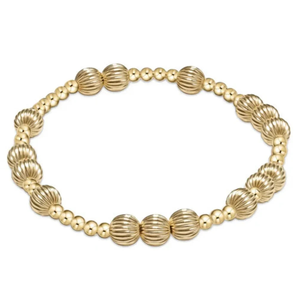hope unwritten dignity 6mm bead bracelet- gold