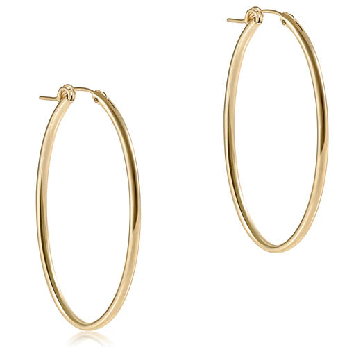 oval gold 2" hoop - smooth