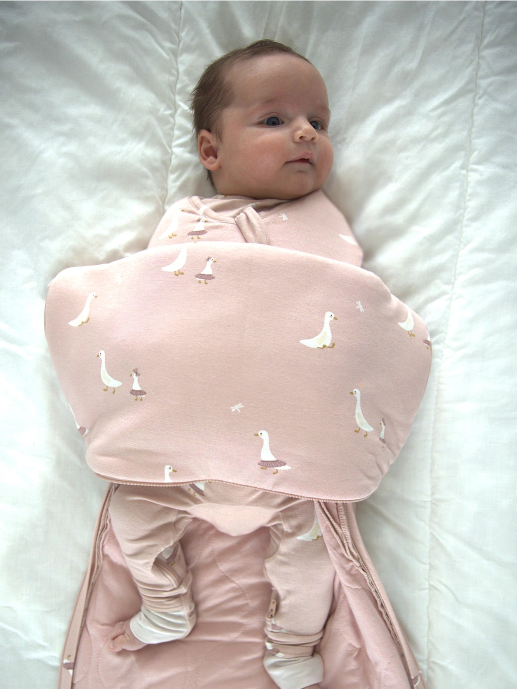 WONDERZiP® Bamboo Duvet Sleep Swaddle : NB-3 Months