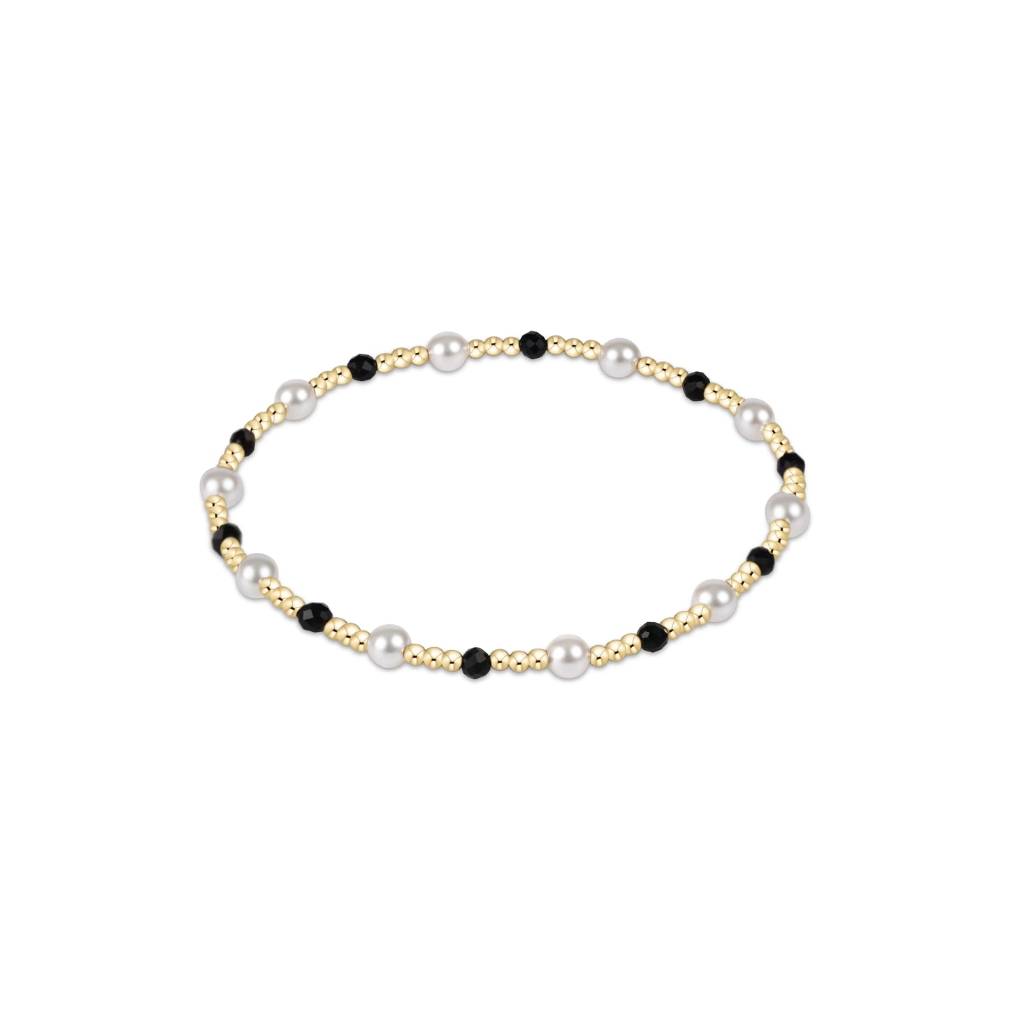Enewton - Pearl Sincerity Pattern 4mm Bead Bracelet - Faceted Onyx