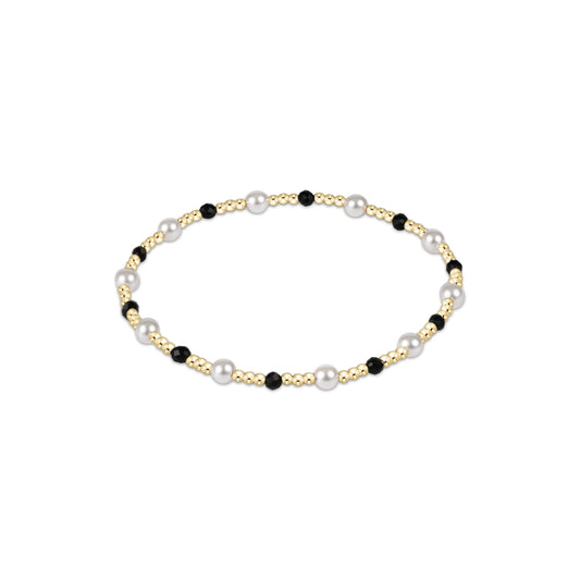 Enewton - Pearl Sincerity Pattern 4mm Bead Bracelet - Faceted Onyx