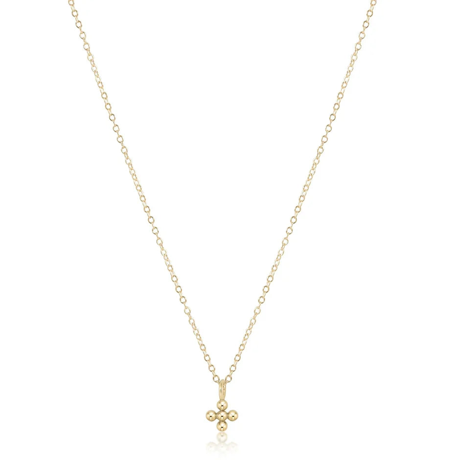 Enewton - Necklace - 16" Signature Cross Gold Charm