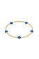 signature cross gold pattern 2mm bead bracelet - cobalt
