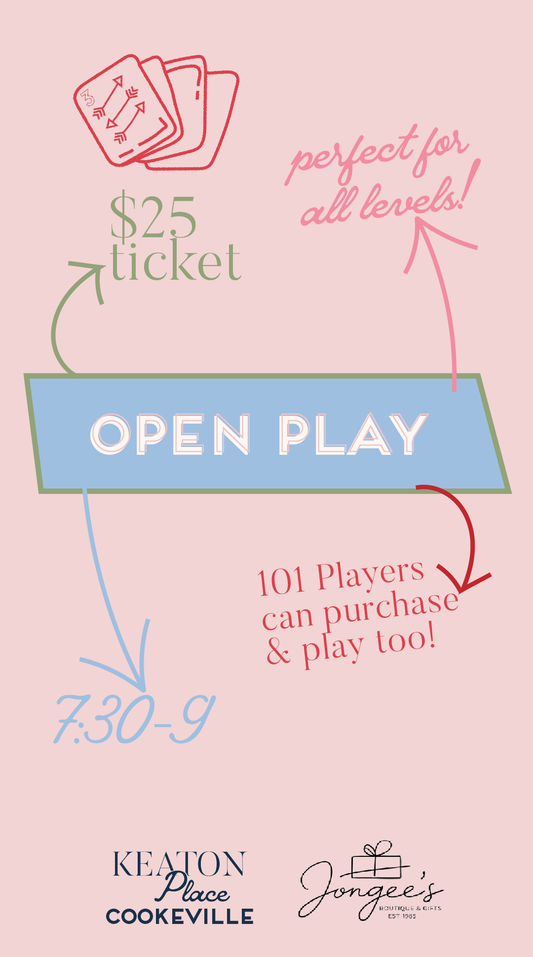 MAHJONG OPEN PLAY- FRIDAY, FEB 13TH (7:30-9PM)