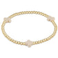 Egirl signature cross gold & colored pattern 3mm bead bracelet