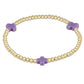 Egirl signature cross gold & colored pattern 3mm bead bracelet