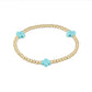 Egirl signature cross gold & colored pattern 3mm bead bracelet