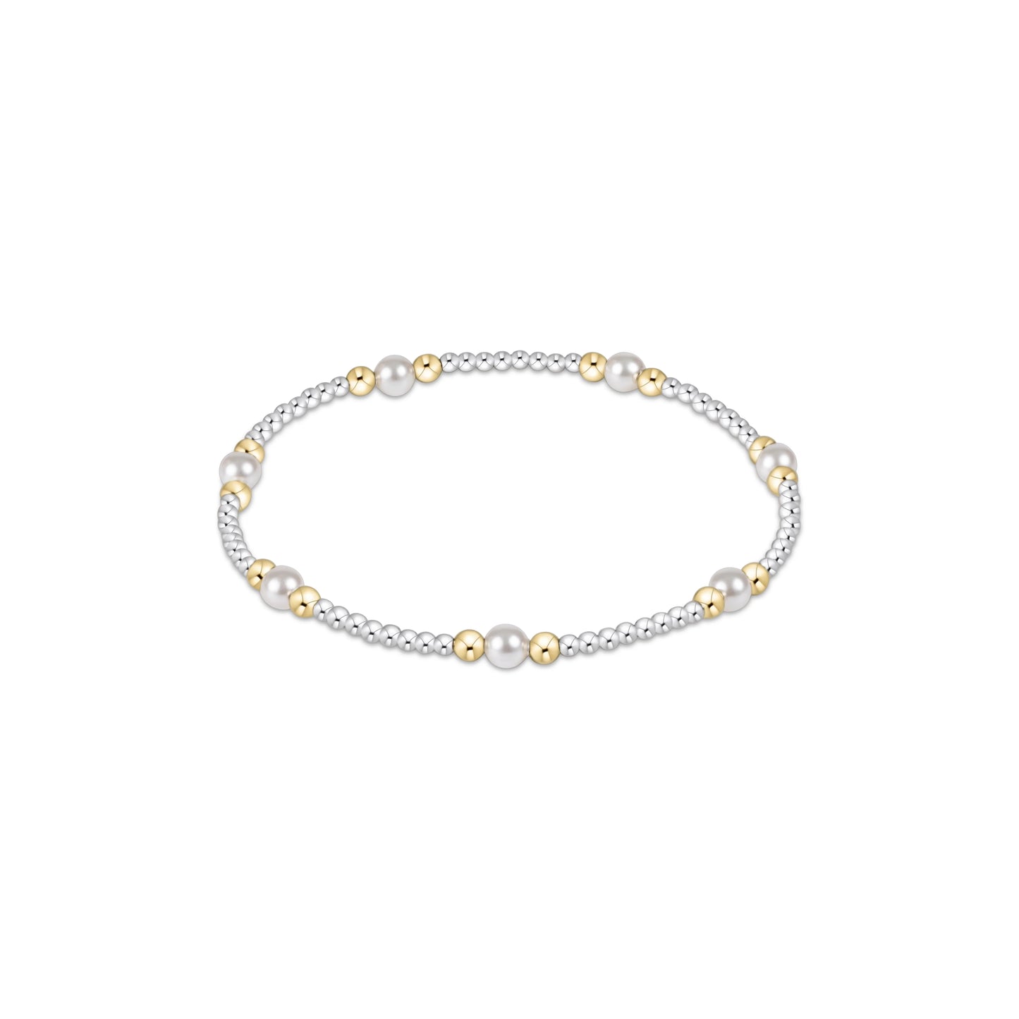 Purpose Pearl 4mm Bead Bracelet - Mixed Metal