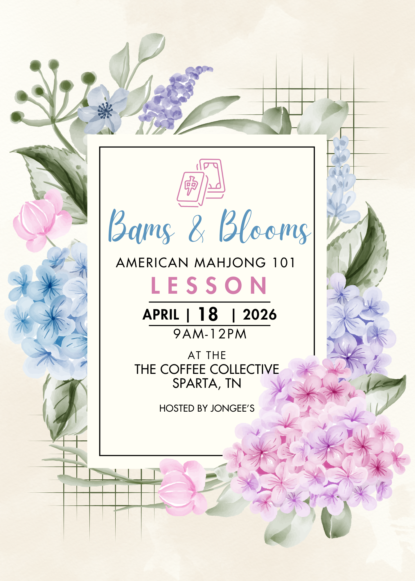 Bams & Blooms: Garden Party Mahjong 101 Lesson