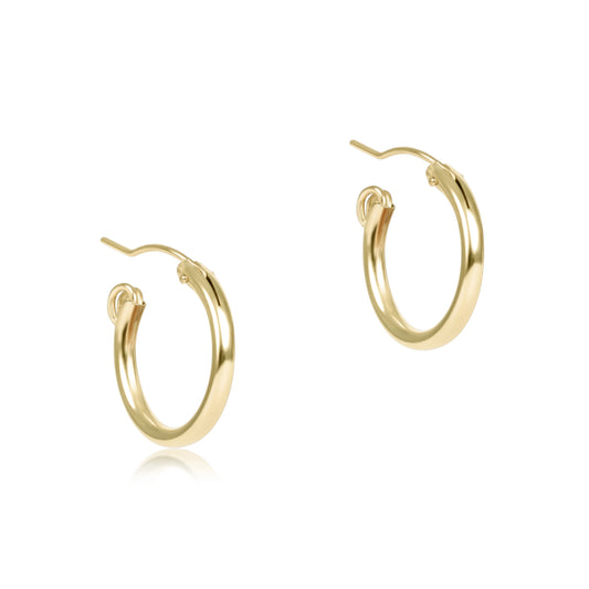 Enewton - Earrings - Round Gold .5" Hoop - 2mm Smooth