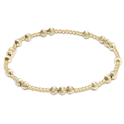 hope unwritten dignity 4mm bead bracelet- gold