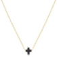 16" necklace gold - signature cross small