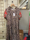 Sharon Puff Sleeve textured Cheetah Print THML Dress