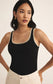 Jaidynn Rib Tank Black