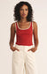 Jaidynn Rib Tank Cabana Red