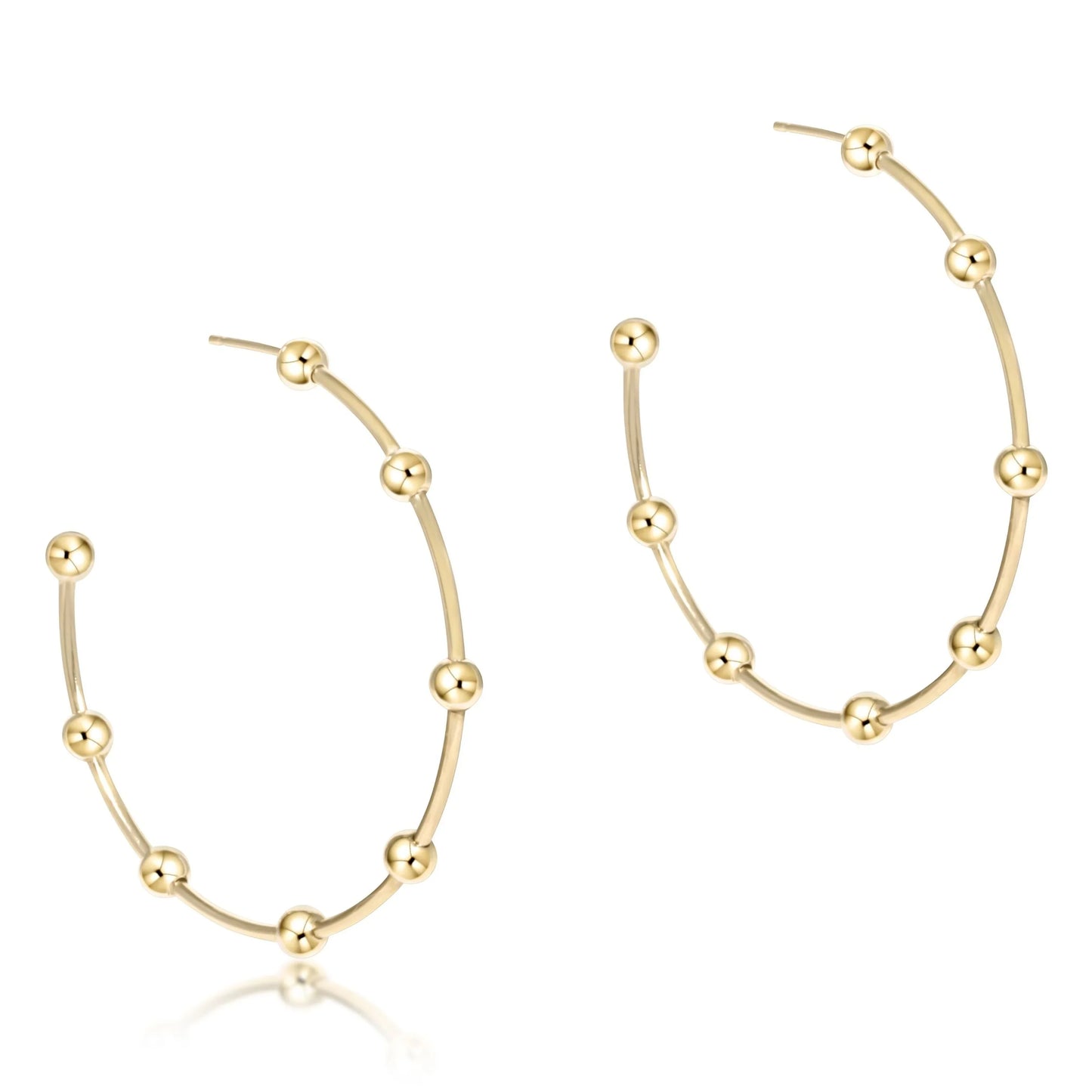 Enewton - Earrings - Beaded Simplicity 1.5 Post Hoop - 4mm Gold