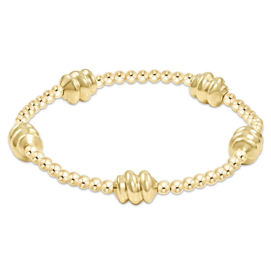 admire gold 3mm bead bracelet - gold