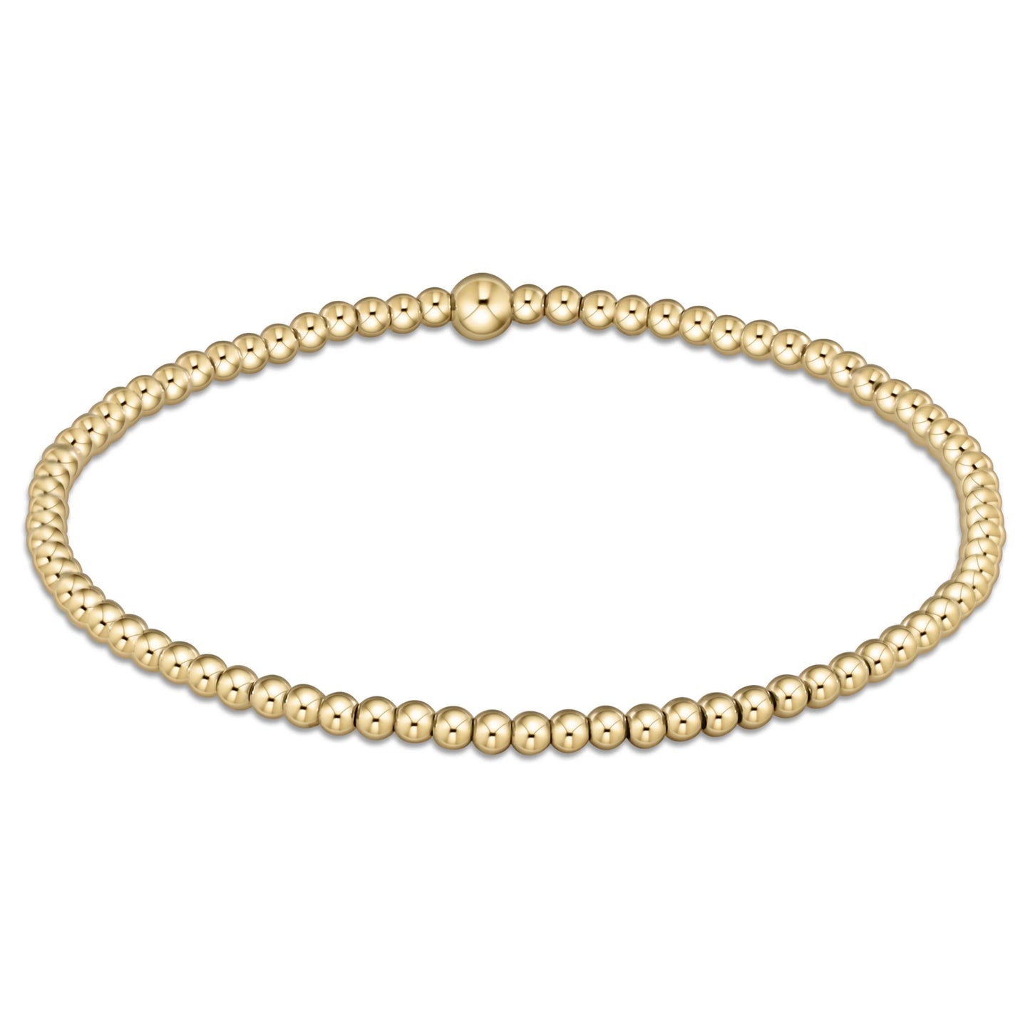 classic gold 2.5mm bead bracelet