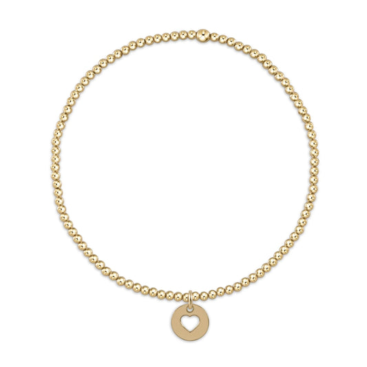 enewton : classic gold 2mm bead bracelet - love small gold disc