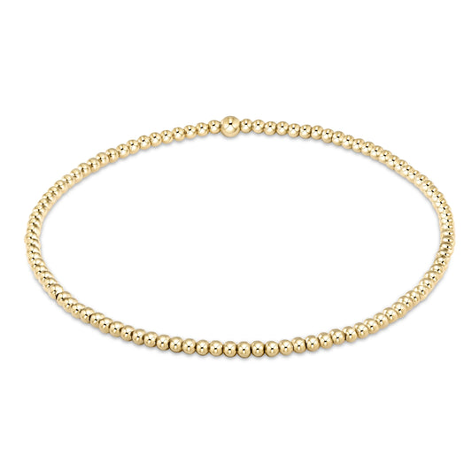 classic gold 2mm bead bracelet