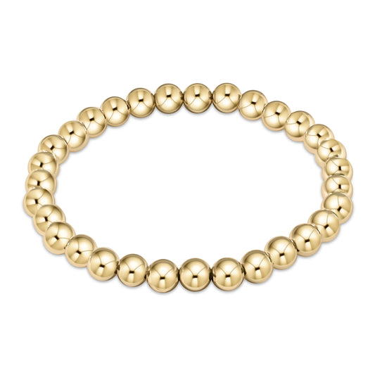 classic gold 6mm bead bracelet