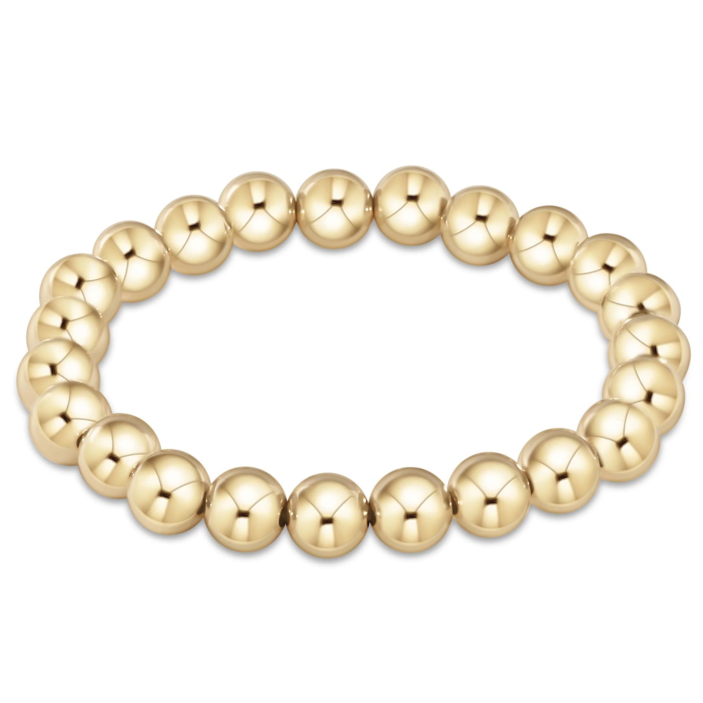 classic gold 8mm bead bracelet