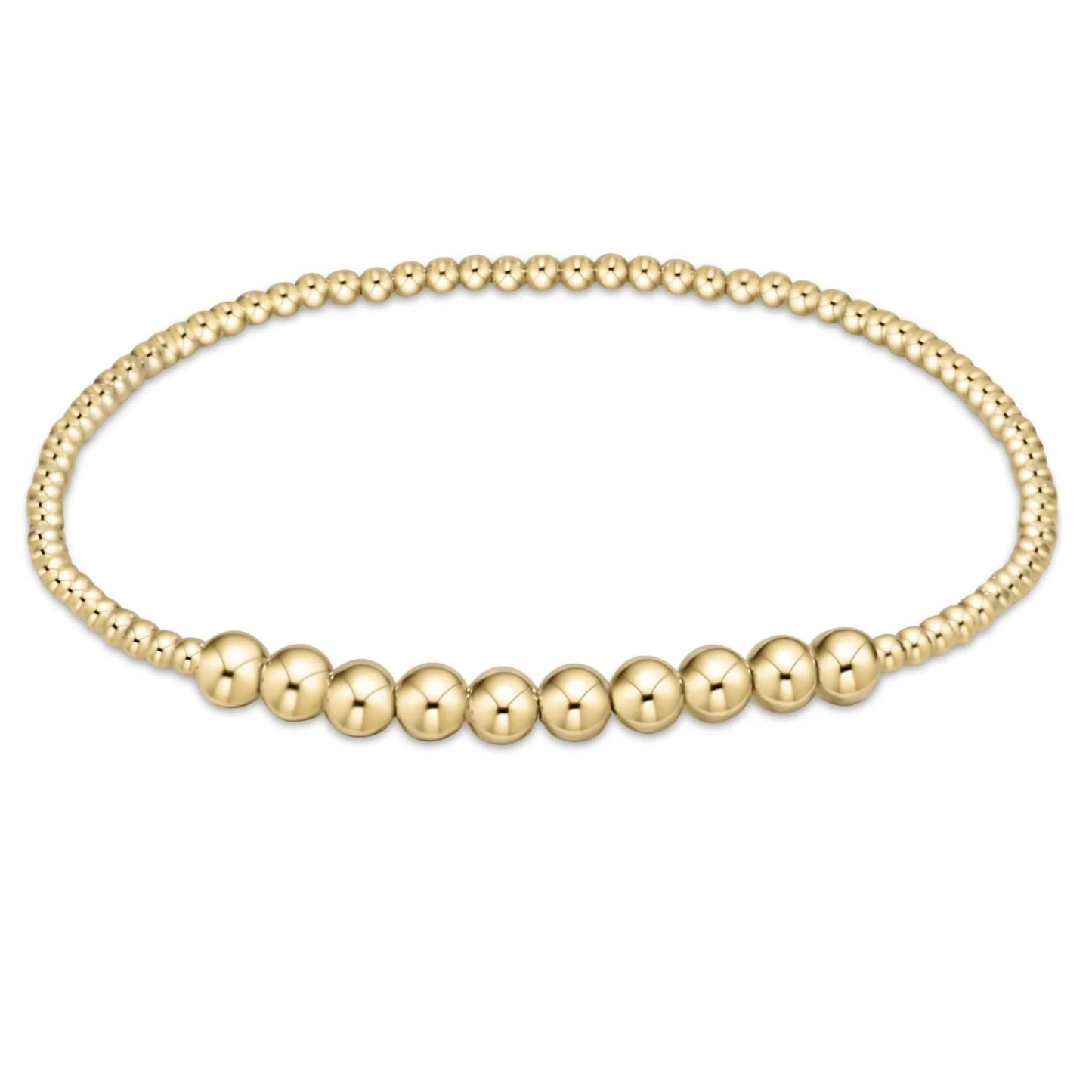 classic gold beaded bliss 2mm bead bracelet - 4mm gold