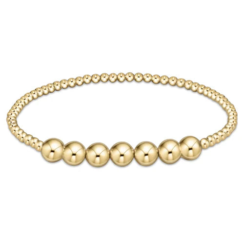 classic gold beaded bliss 6mm bracelet - gold