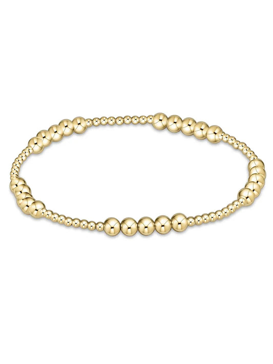 classic gold blissful pattern 5mm bracelet - gold