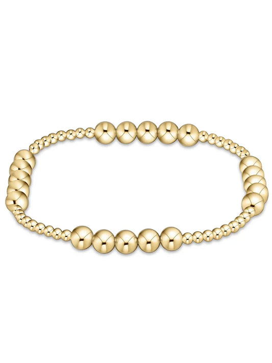 classic gold blissful bracelet 6mm - gold