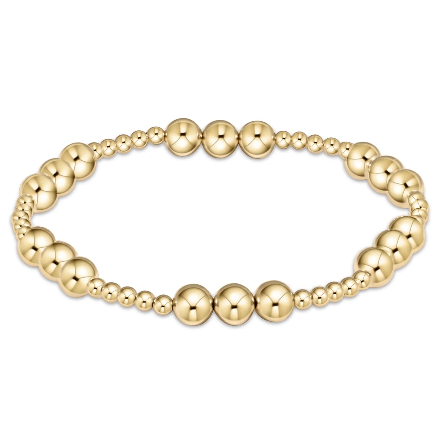 classic joy pattern 6mm bracelet - gold