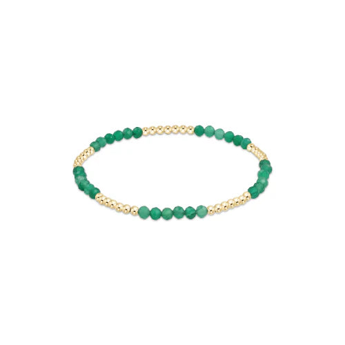 Enewton - Blissful Pattern 2.5mm Bead Bracelet - Green Onyx