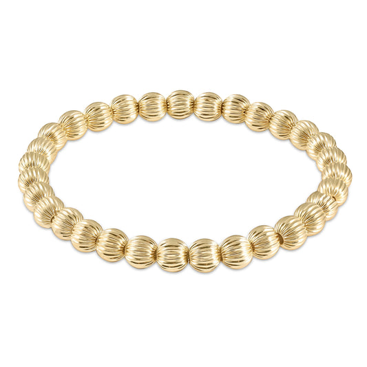 dignity gold 6mm bead bracelet