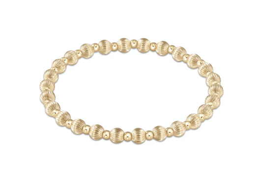 dignity grateful pattern 5mm bracelet - gold