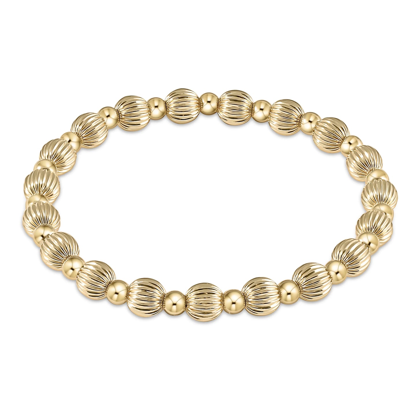 dignity grateful pattern 6mm bracelet - gold